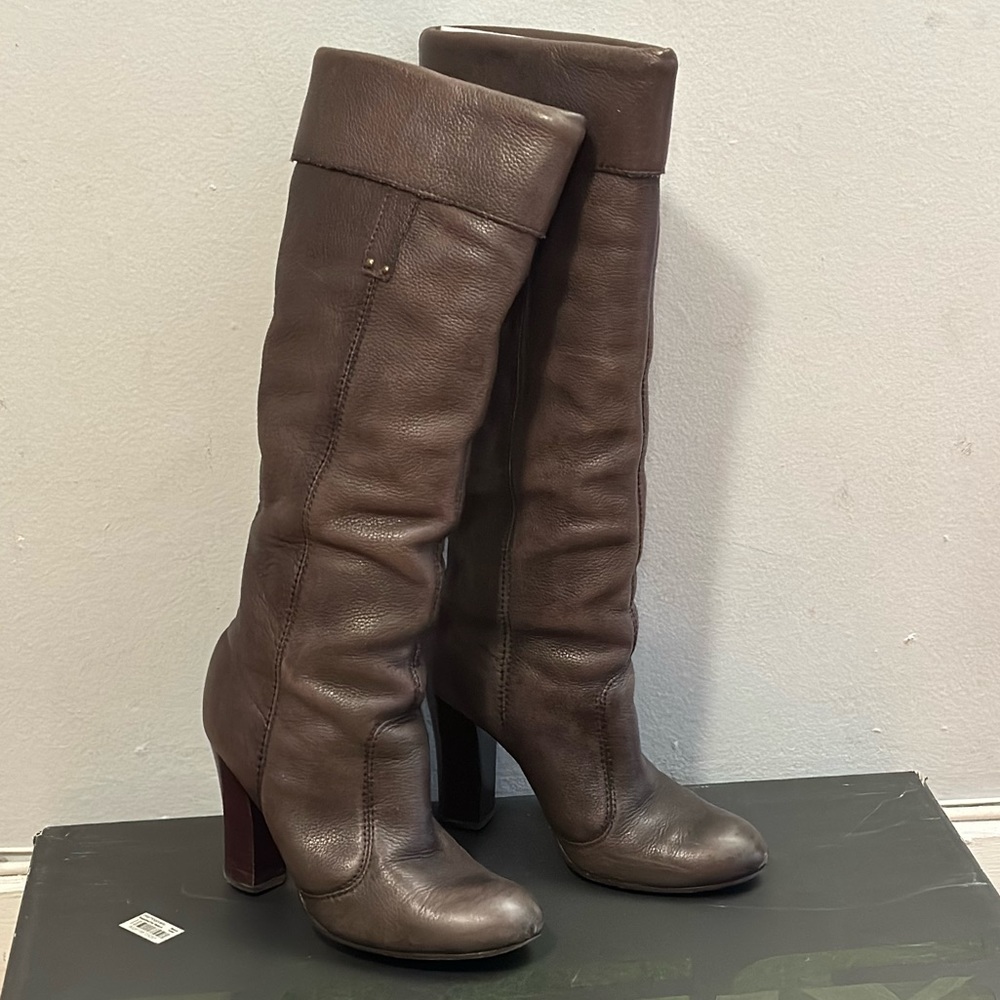 Miss Sixty dark grey knee high boots size 37